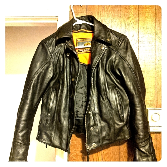 Leather biker jacket - Picture 1 of 2